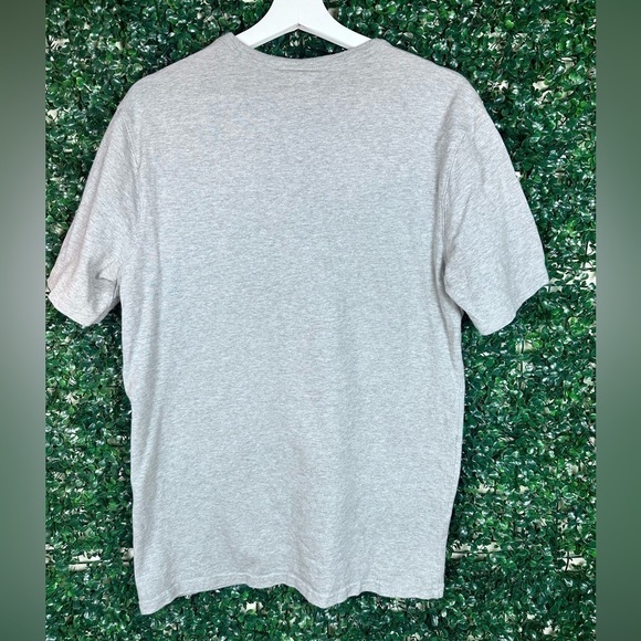 Vintage Champion Logo T Shirt Embroidered Stitched Size L Deadstock Gray 90s - Picture 4 of 5